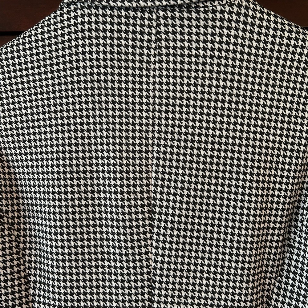 Chadwicks Womens Houndstooth Plaid Blazer Fitted Jacket Shoulder Pads Size 10 - Picture 9 of 9